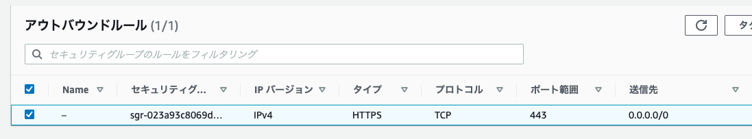 アウトバウンドルール